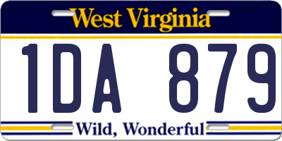 WV license plate 1DA879