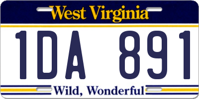 WV license plate 1DA891