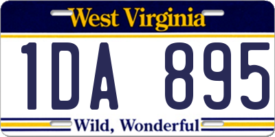 WV license plate 1DA895