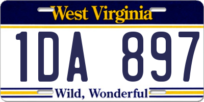 WV license plate 1DA897