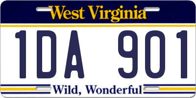 WV license plate 1DA901