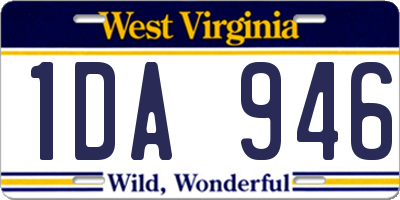 WV license plate 1DA946