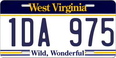 WV license plate 1DA975