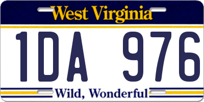 WV license plate 1DA976