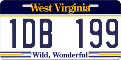 WV license plate 1DB199