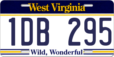 WV license plate 1DB295