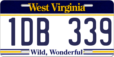 WV license plate 1DB339