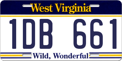 WV license plate 1DB661