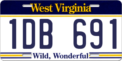 WV license plate 1DB691