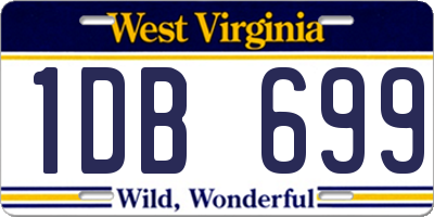 WV license plate 1DB699