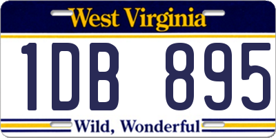 WV license plate 1DB895