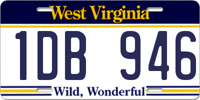 WV license plate 1DB946