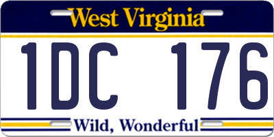 WV license plate 1DC176