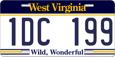 WV license plate 1DC199