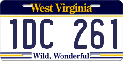 WV license plate 1DC261