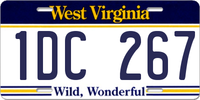 WV license plate 1DC267