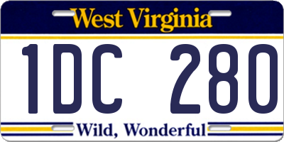 WV license plate 1DC280