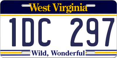 WV license plate 1DC297