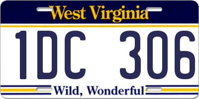 WV license plate 1DC306