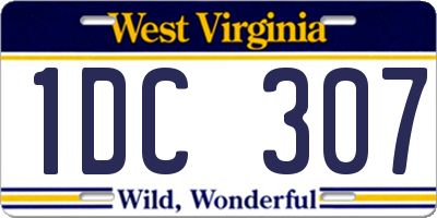 WV license plate 1DC307