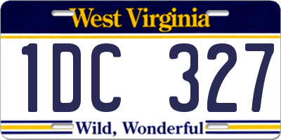 WV license plate 1DC327