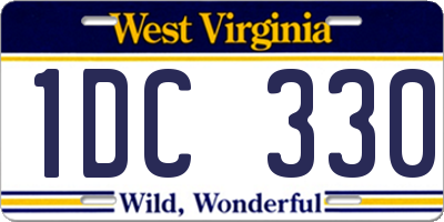 WV license plate 1DC330
