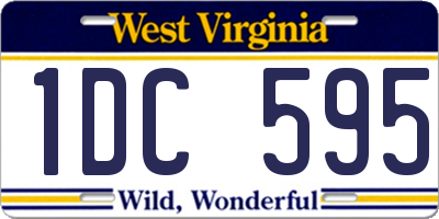 WV license plate 1DC595
