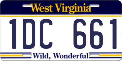 WV license plate 1DC661