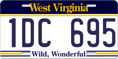WV license plate 1DC695