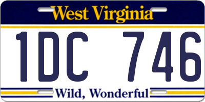WV license plate 1DC746