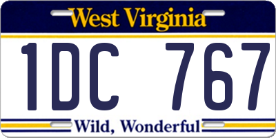 WV license plate 1DC767