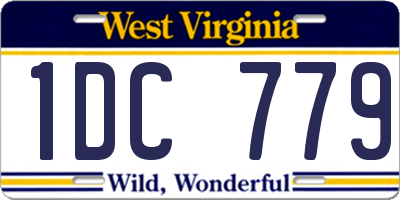 WV license plate 1DC779