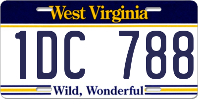 WV license plate 1DC788