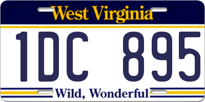 WV license plate 1DC895