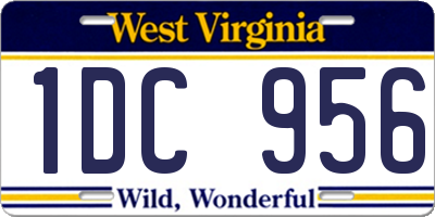WV license plate 1DC956
