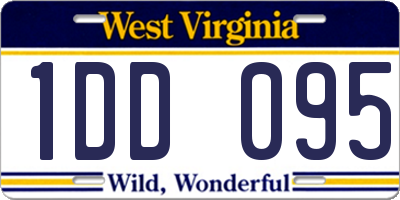 WV license plate 1DD095