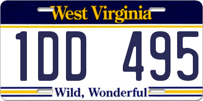 WV license plate 1DD495