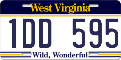 WV license plate 1DD595