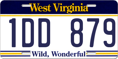 WV license plate 1DD879