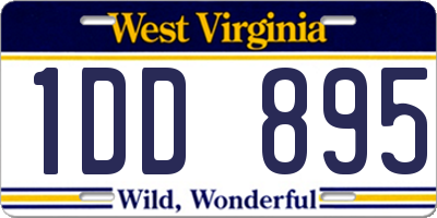 WV license plate 1DD895