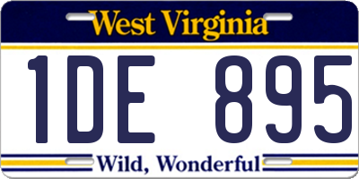 WV license plate 1DE895