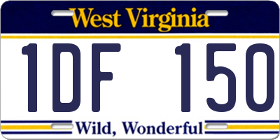 WV license plate 1DF150