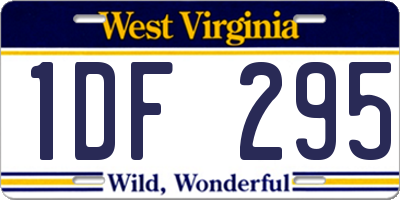 WV license plate 1DF295