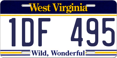 WV license plate 1DF495