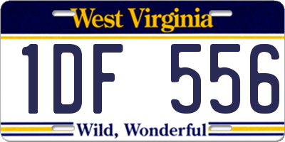 WV license plate 1DF556