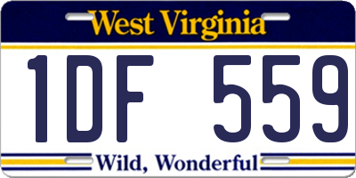 WV license plate 1DF559