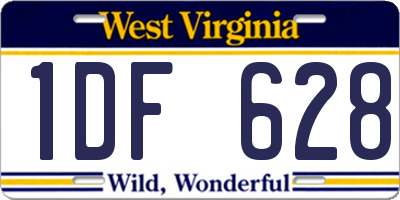 WV license plate 1DF628