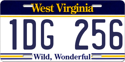 WV license plate 1DG256