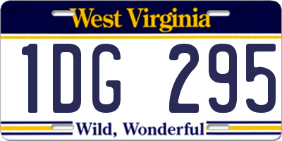 WV license plate 1DG295