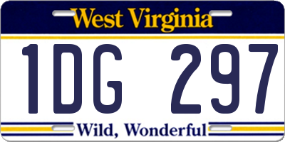 WV license plate 1DG297
